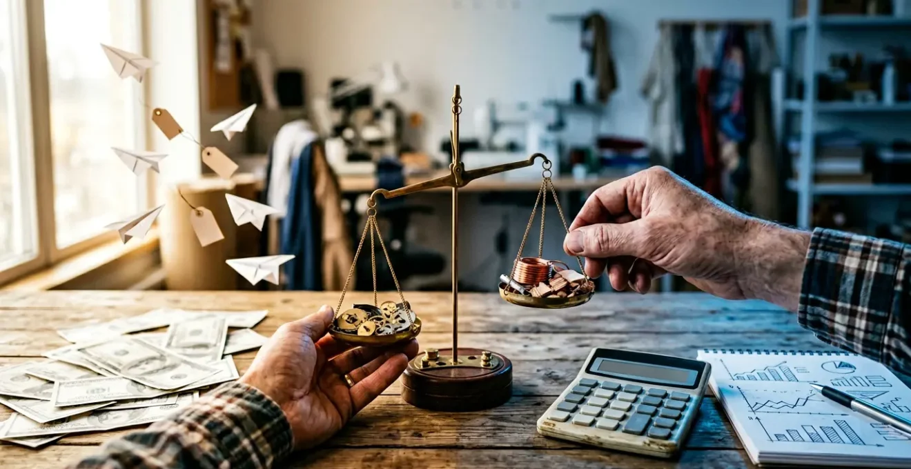 Entrepreneur calculant son taux horaire face à l'inflation et la hausse des prix des matières premières