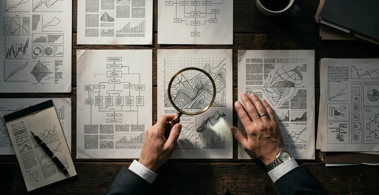 Professionnels analysant des documents fiscaux sur un bureau moderne