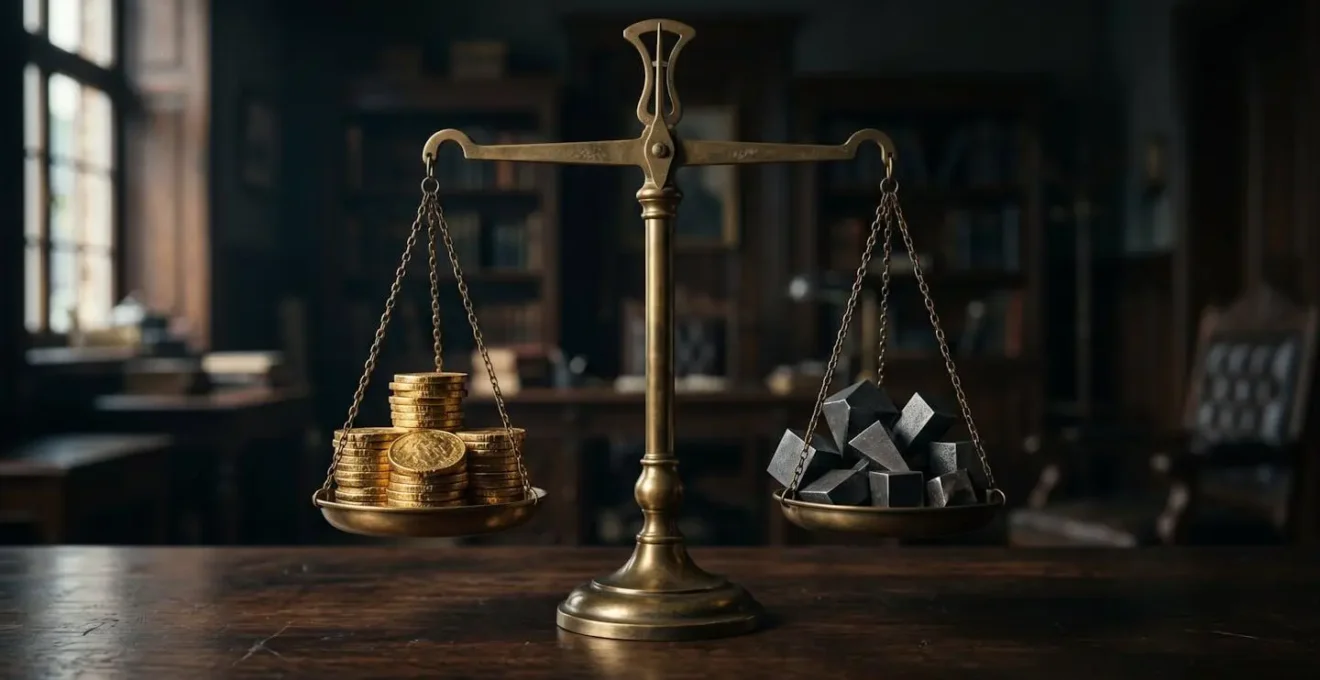 Métaphore visuelle de l'équilibre entre capitaux propres et endettement d'une entreprise